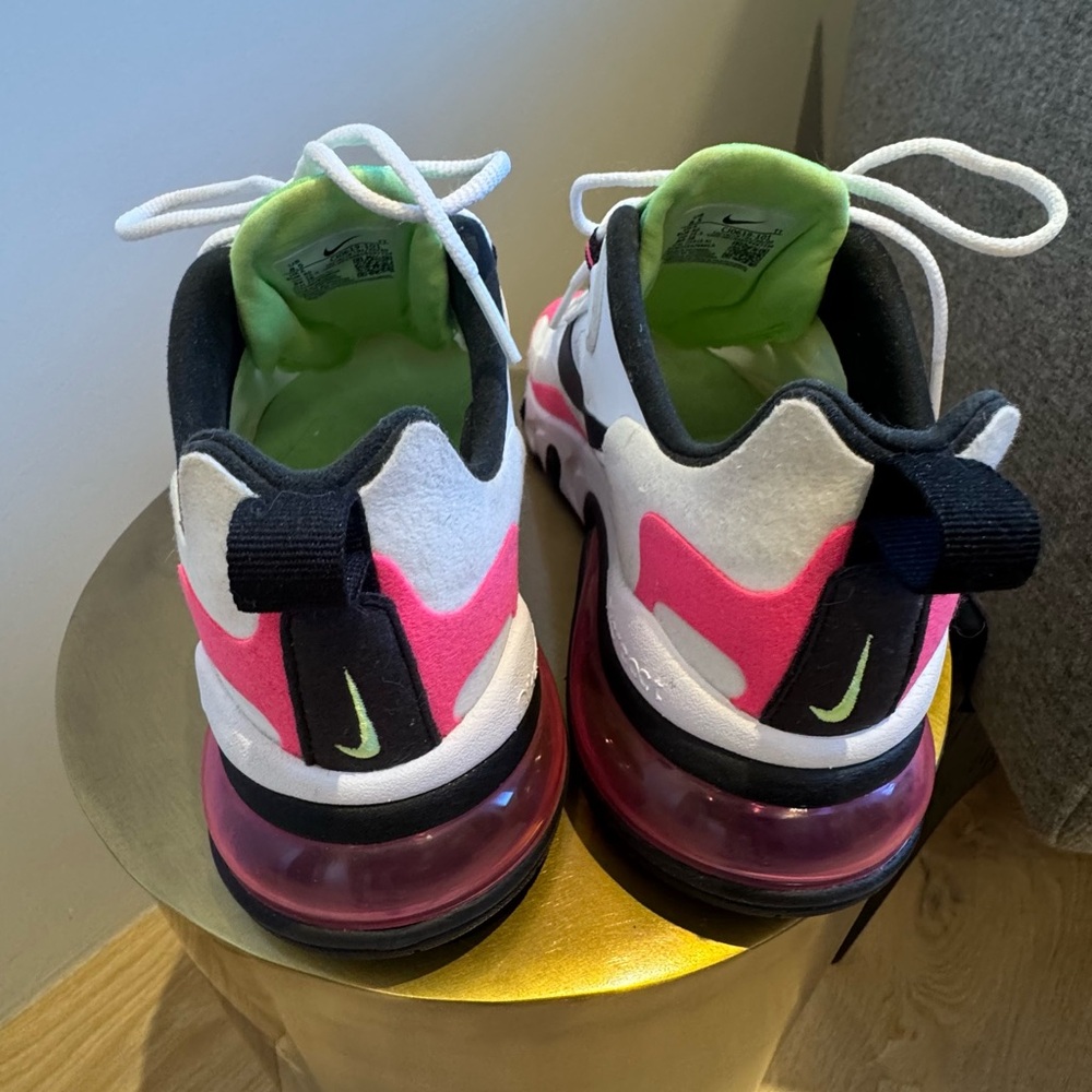 Women’s Nike Air Max 270 React Sneakers Size 8.5 Hyper Pink - Picture 6 of 9